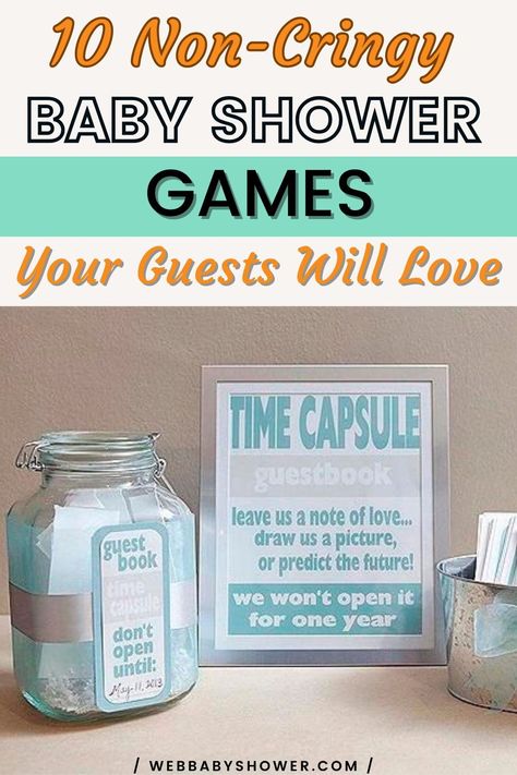 Throw a baby shower that everyone will remember with these 10 baby shower games that won’t make you cringe! We have curated a selection of fun, unique and entertaining games that will add an extra spark to your baby shower festivities without making you wince. Dive into our list and get inspired to host a memorable event filled with laughter and joy! Remote Baby Shower Ideas, Baby Shower Bbq Decorations, Baby Shower Non Game Ideas, Open House Baby Shower Games, Simple Baby Shower Activities, Passive Baby Shower Games, Baby Shower Games And Prizes, Baby Sprinkle Activities, Unique Baby Shower Activities