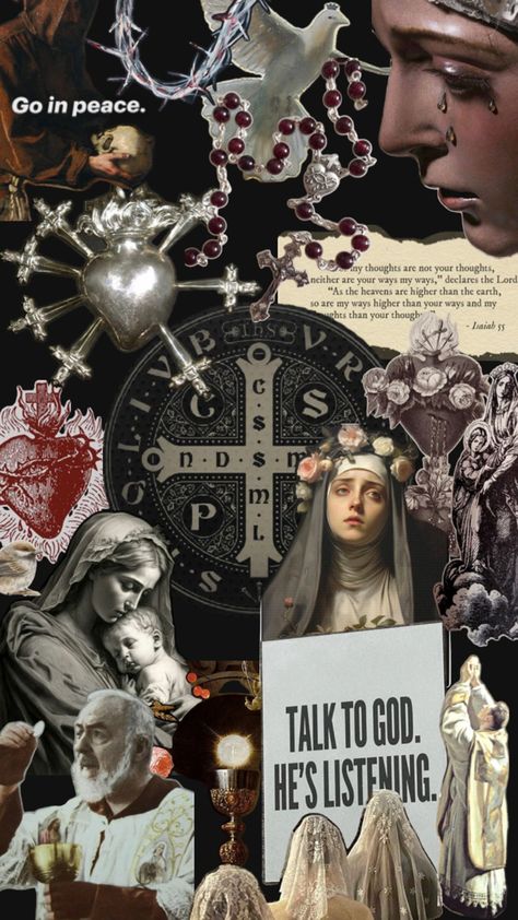 Holy Mary Wallpaper, Catholic Phone Wallpaper, Aesthetic Catholic Wallpaper, Catholic Collage, Catholic Aesthetic Wallpaper, Catholic Church Aesthetic, Wallpaper Catolico, Mexican Catholic Art, Catholic Core