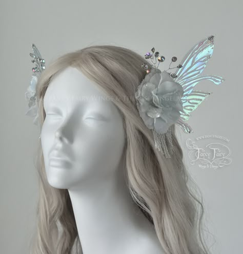 Forest Fairy Headpiece, Angel Headpiece, Ocean Crown, Sleeping Beauty Ballet, Fairy Headpiece, Sleeping Beauty Fairies, Fairy Ears, Recycled Dress, White Fairy