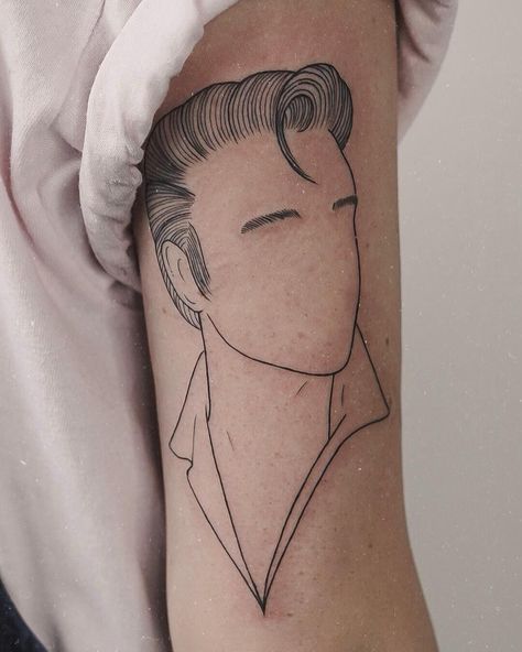 Gee Hawkes🌹 on Instagram: “Elvis for the beautiful Lauren ☺️❤️ absolutely looooved doing this one and couldn’t have asked for a more wonderful client to do it on,…” Elvis Tattoo, Sweet Tattoos, Elvis Presley Photos, Inspirational Tattoos, Future Tattoos, Traditional Tattoo, Elvis Presley, Arm Tattoo, Tattoos And Piercings