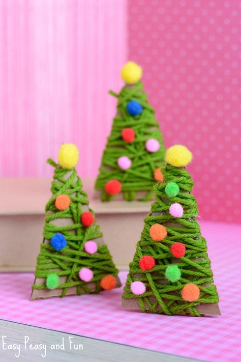 12 Easy Christmas Crafts For Kids to Make - Ideas for Christmas Decorations for Kids Trees Decoration, Christmas Crafts For Toddlers, Christmas Crafts For Kids To Make, Jewelry Christmas Tree, Christmas Decorations For Kids, Christmas Tree Crafts, Simple Christmas Tree, Easy Christmas Crafts, Crafts For Kids To Make