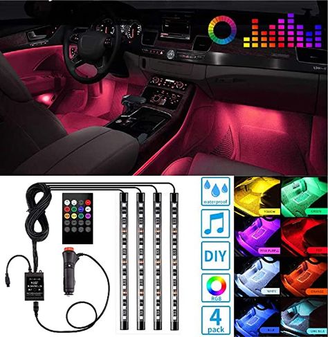 Car Gadgets For Men, Jeep Decorations, Led Lights For Cars, Car Led Lights Interiors, Interior Car Lights, First Car Ideas, Cool Car Gadgets, Cars For Girls, Car Interior Upholstery