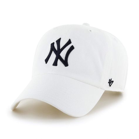 Ny Cap, Yankee Hat, New York Yankee Hat, Yankees Cap, Yankees Logo, Cap White, Baseball Caps Mens, Ny Yankees, Dad Caps