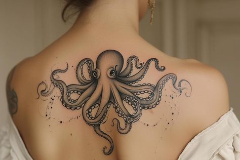 These tattoos often feature a colorful, abstract depiction of the octopus with flowing tentacles and swirling water. Read more 👉 https://lttr.ai/AVqrH #OctopusTattoo #IntriguingDesign #OctopusTattoos #Symbolism #SolveComplexProblems #FrequentlyAskedQuestions #RegenerateLostLimbs #IncorporateBoldLines #FeaturingBoldLines #LegendarySeaMonster Women’s Octopus Tattoo, Octopus Stomach Tattoo, Mermaid And Octopus Tattoo, Feminine Octopus Tattoos, Octopus Hip Tattoo, Octopus Back Tattoo, Octopus Tattoos For Women, Cute Octopus Tattoo, Small Octopus Tattoo