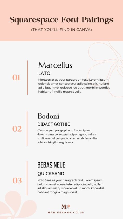 Ideas for fonts that appear on both Squarespace and Canva Typography Combinations, Squarespace Font Pairings, Canva Font, Font Pairings, Business Fonts, Squarespace Web Design, Design Fonts, Classic Fonts, Font Combinations