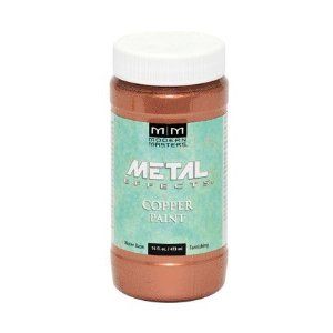 I need this.  Copper reactive paint.  Contains actual copper, when dry you paint over it with the reactive agent (sold separately - natch) and looks like old aged copper.  Also available in iron and brass for a rusty or aged brass look.  In love. Copper Patina Paint, Metallic Copper Paint, Designer Paint Colors, Decorative Painting Techniques, Patina Paint, Copper Paint, Water Based Acrylic Paint, Aged Copper, Venetian Plaster