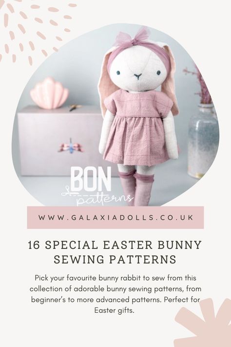 Pick your favourite bunny pattern to sew for someone special! #easter #sewingproject #sewingpatterns #sewing Free Rabbit Sewing Pattern, Free Bunny Patterns Printable, Bunny Pattern Sewing Free, Fabric Bunny Pattern, Free Bunny Sewing Pattern, Bunny Sewing Pattern Free, Bunny Doll Pattern Free Sewing, Doll Patterns Free Sewing, Rabbit Sewing