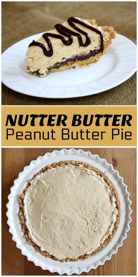 Pb Pie Recipe, Pb Pie, Grapefruit Curd, Peanut Butter Cream Pie, Peanut Butter Pie Recipe, Butter Pie Recipe, Chocolate Peanut Butter Pie, Nutter Butter Cookies, Nutter Butter