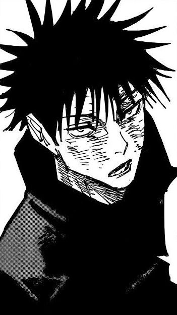 Jjk Manga Panels, Jjk Manga, Megumi Fushiguro, Manga Panels, Jujutsu Kaisen, Jujutsu, A Black, Black And White, Hair