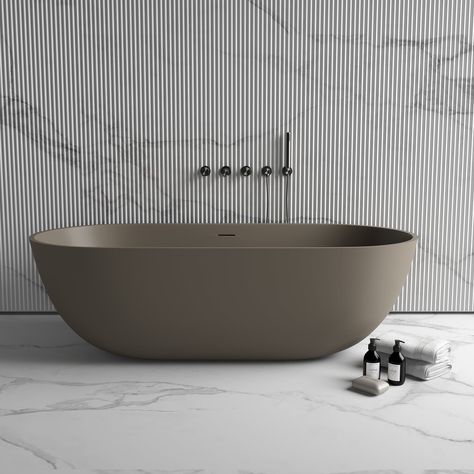 Grey Baths, Picasso Style, Loft Bedroom, Stone Bath, Standing Bath, Freestanding Bath, Pebble Grey, Grey Bathrooms, Grey Material