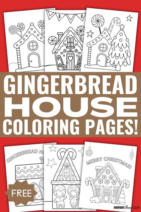 House Coloring Pages, Gingerbread Man Activities, Free Printables For Kids, Gingerbread Activities, Christmas Coloring Sheets, Fun Christmas Activities, Gingerbread Crafts, House Colouring Pages, Christmas Kindergarten