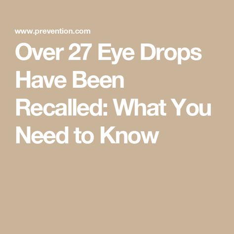 Over 27 Eye Drops Have Been Recalled: What You Need to Know Eye Infection Symptoms, Corneal Transplant, Eyes Vision, Pseudomonas Aeruginosa, Eye Infections, Vision Eye, Cleveland Clinic, Eye Drops, Need To Know