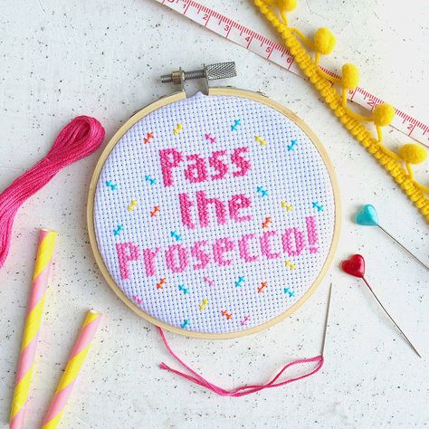 Pink Cross Stitch, Lampshade Kits, Cross Stitch Embroidery Patterns, Cross Stitch Quotes, Wooden Embroidery, Pink Stitch, Embroidery Patterns Ideas, Wooden Embroidery Hoops, Embroidery Tips