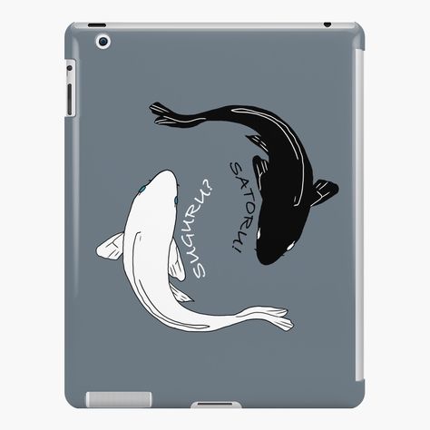 Get my art printed on awesome products. Support me at Redbubble #RBandME: https://www.redbubble.com/i/ipad-case/Gojou-Satoru-and-Getou-Suguru-Koi-Fishes-by-Kagurachi/151242870.MNKGF?asc=u Suguru Satoru Fish, Gojo And Getou Fish Tattoo, Gojo And Getou Fish, Satoru And Getou, Koi Fishes, Gojou Satoru, Academia Clothing, Jujutsu Kaizen, Koi Fish Designs