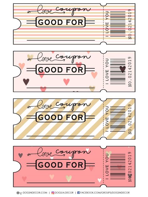 Love Coupons for Valentine’s Day - Dogs N Decor Coupon Book Free Printable, Coupons For Boyfriend Template, Coupon Book Template, Love Coupons For Him, Anniversary Quotes For Him, Couples Coupons, Coupons For Boyfriend, Diy Coupons, Coupon Template