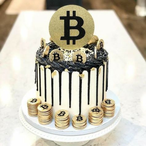 Bitcoin Birthday Cake, Crypto Cake, Latest Cake Design, Cake Design For Men, 14th Birthday Cakes, Birthday Cake For Husband, 40th Birthday Party Decorations, Fake Account, Beautiful Cake Designs