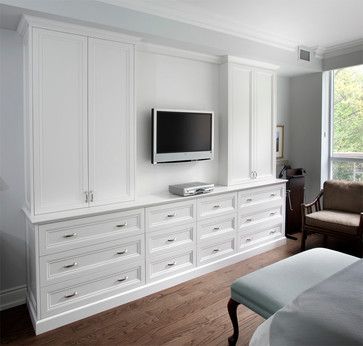 Master Bedroom Storage - contemporary - bedroom - toronto - Alan Heron Homes Limited Built In Bedroom Cabinets, Bedroom Built Ins, Bedroom Wall Units, Built In Dresser, Built In Cabinet, Bedroom Cabinets, Bedroom Renovation, Built In Furniture, Traditional Bedroom