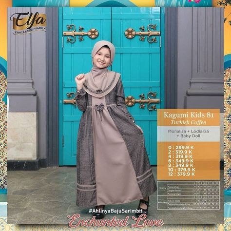 Modest Kids Fashion, Kids Abaya, Fashion Muslimah, Model Gamis, Dress Muslim, Batik Fashion, Fashion Muslim, Muslim Fashion Dress, Muslimah Fashion