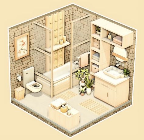 Modern Japanese Bathroom, Sims 4 Japanese House, Sims 4 Houses Layout, Japanese Bathroom, December Challenge, Sims Freeplay Houses, Sims 4 Bedroom, Sims 4 House Plans, Sims 4 House Building