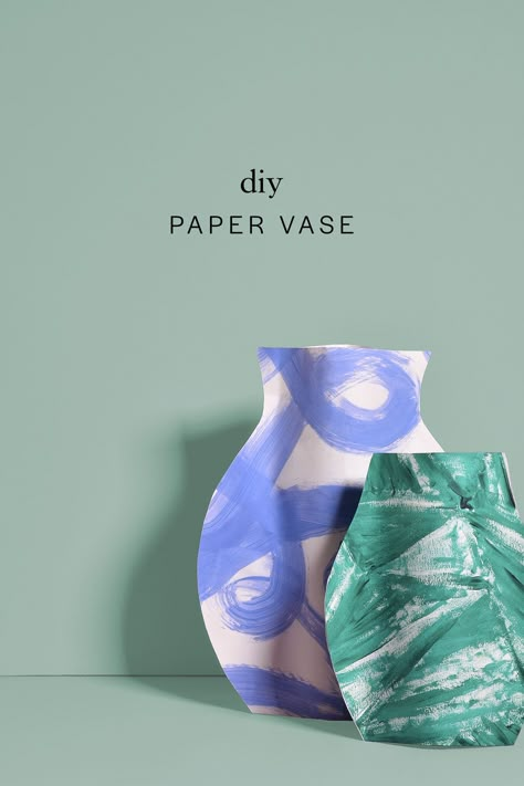 Laundry Bags Diy, Paper Flower Vase, Diy Paper Flowers, Diy Greeting Card, Paper Flower Arrangements, Paper Pot, Unique Vase, Paper Vase, Vase Crafts