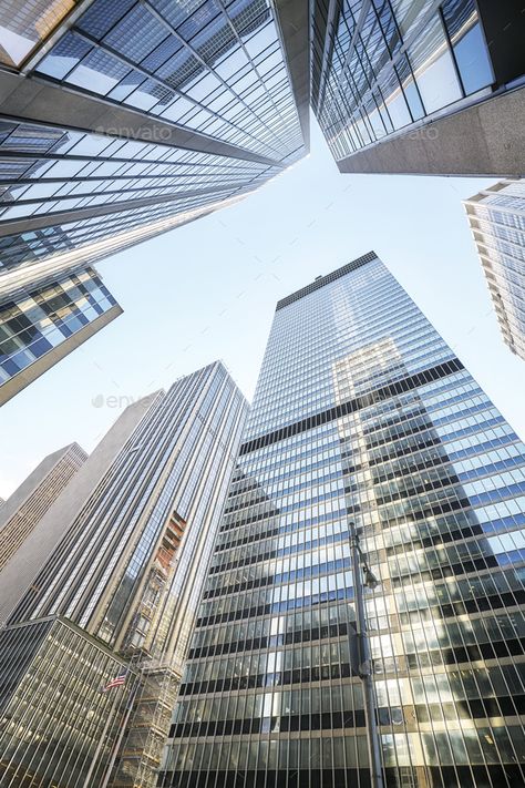 Looking Up At Buildings, Skyscrapers Aesthetic, New York Skyscrapers, Skyscraper Photography, New York Perspective, Skyscraper Aesthetic, Skyscraper Perspective, Skyscraper New York, Space Lesson Plans