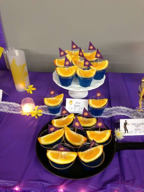 Tangled Birthday Table, Rapunzel Birthday Party Activities, Tangled Birthday Party Cake, Rapunzel Graduation Party, Tangled Party Games, Rupunzle Birthday Party Ideas, Rapunzel Snacks, Tangled Snacks, Tangled Birthday Party Decorations