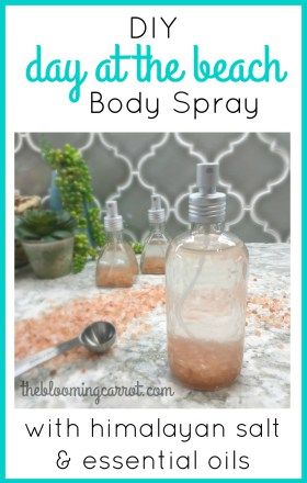 Homemade Body Spray, Body Spray Recipe, Diy Body Spray, Salt Hair, Spa Recipes, Homemade Perfume, Diy Essential Oil Recipes, Perfume Recipes, Essential Oils Bath