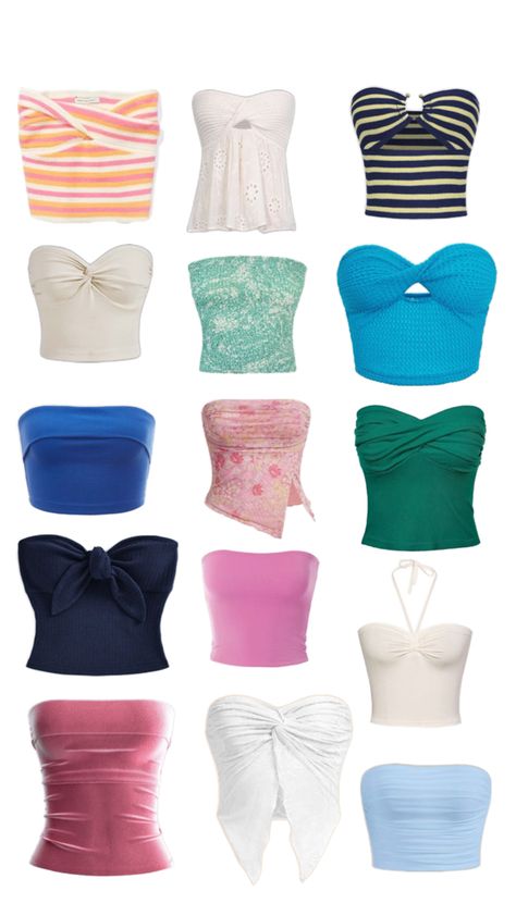 Tube Top Outfit Ideas, Tube Top Outfit, Top Outfit Ideas, Summer Tube Top, Summer Tube, Tube Top Outfits, Tops For Summer, Beachy Outfits, Fitness Wear Outfits