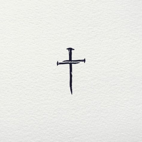 Small Cross Tattoos, Nail Tattoos, Biblical Tattoos, Bible Tattoos, Cross Clipart, Nail Cross, Cross Nails, Cross Tattoos For Women, Cross Tattoo For Men