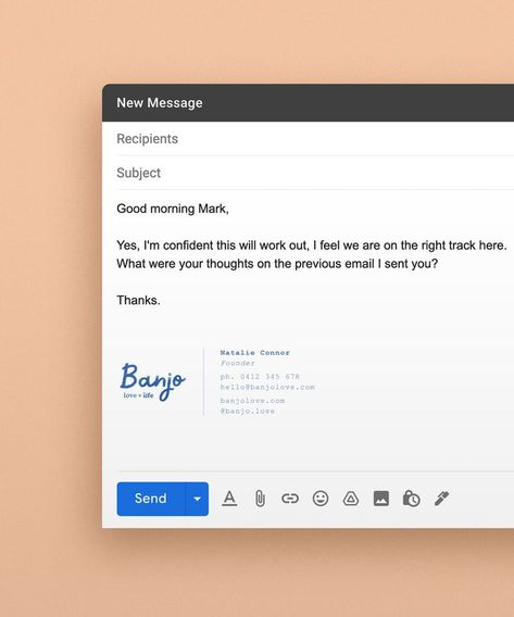 Simple Email Signature for Gmail - Professional Email Signature with Logo Aesthetic Email Signature, Minimal Email Signature, Email Signature Design Ideas, Gmail Signature Design, Email Signature Design Inspiration, Email Signature Design Creative, Mail Signature Design, Baby Brand Identity, Transport Branding