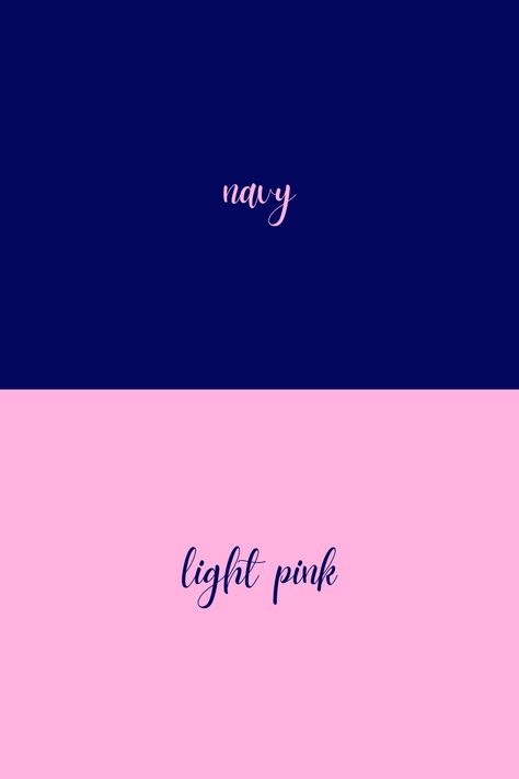 Colour Contrast Palette, Navy And Light Pink Outfit, Light Pink Combination Colors, Dark Blue And Pink Color Palette, Odd Color Combinations, Pink And Blue Colour Palette, Pink And Navy Blue Outfit, Baby Pink Color Combination, Bedroom Inspirations Cozy Color Schemes