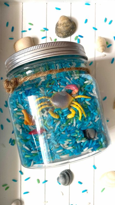 mychildactivity on Instagram: DIY I-Spy Bottle _______________________ Sensory Bottle Ocean theme I-Spy or discovery bottles are so easy to make and are brilliant… Under The Sea Sensory Bottles, Fish Sensory Bottle, Ocean Sensory Bottles, Bottle Sensory, I Spy Bottle, Spy Bottle, Shark Games, Trip Hacks, Discovery Bottles