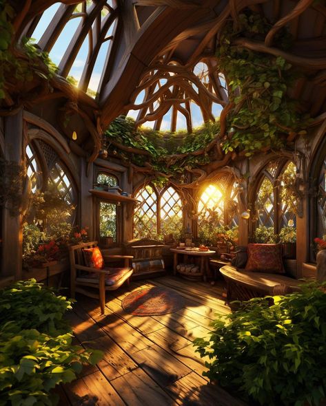 Mirkwood Aesthetic, Fantasy Farmhouse, Calming Pictures, Nature Room, Scene Drawing, Concept Art Tutorial, Dream Fantasy, Cute Bedroom Decor, Fantasy House