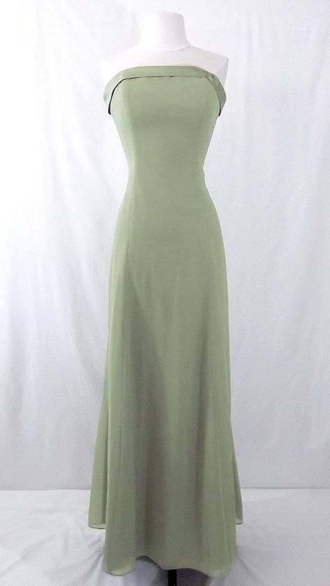 Strapless Sage Green Dress, Light Green Formal Dress, Bridesmaid Dresses Vintage, Green Dress Formal, Sage Green Prom Dress, Sage Green Bridesmaid Dresses, Sage Green Bridesmaid, Mob Dress, Light Green Dress