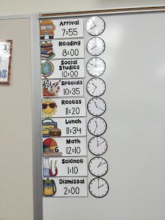 Daily Schedule Classroom Display, Class Visual Schedule, Schedule Board Ideas, Classroom Functionality, Class Schedule Display Ideas, Primary School Learning Activities, Student Journals Elementary, Daily Schedule School, Visual Clock Schedule