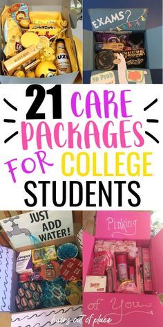 College Gift Boxes, Care Packages For College Students, Valentines Gift For Boyfriend Baskets, College Gift Baskets, Diy Care Package, Care Package Ideas, College Mom, Birthday Care Packages, College Packing