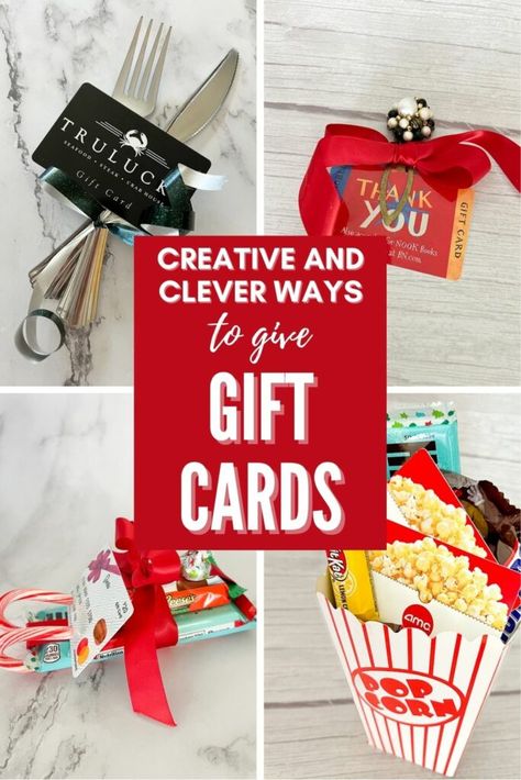 Gifting A Gift Card Ideas, How To Display Gift Cards In A Basket, Gift Card Fundraiser Ideas, Gift Voucher Presentation Ideas, Movie Theater Gift Card Ideas, Gift Card Baskets Ideas, How To Display Gift Cards For A Raffle, Display Gift Cards For Gift, Cool Ways To Wrap Gift Cards