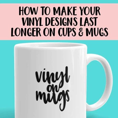 Get tips to make vinyl on cups, mugs, and tumblers stay longer in your Silhouette Cameo or Cricut Explore and Maker small business. How To Get Vinyl To Stay On Tumblers, Cricut Coffee Mug Ideas, Vinyl On Cups, Silhouette Hacks, Cricut Explore Air Projects, Silhouette Cameo Crafts, Silhouette Cameo Tutorials, Vinyl Tumblers, Silhouette Tutorials