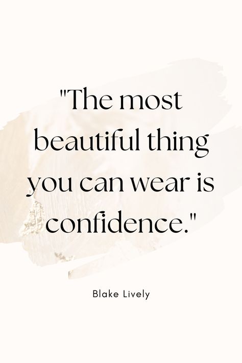 'The most beautiful thing you can wear is confidence.' – Blake Lively. Show off your inner beauty! Inner Beauty, Blake Lively, Show Off, Most Beautiful, Confidence, Canning, How To Wear, Beauty, Quick Saves