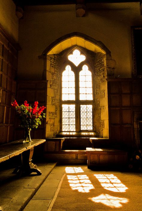 Arched Window, Haddon Hall, Derbyshire, England photo via theenglish   ..rh Window Inspiration, Haddon Hall, Church Window, Beautiful Windows, Arched Windows, Stately Home, Gothic Architecture, Through The Window, Light And Shadow