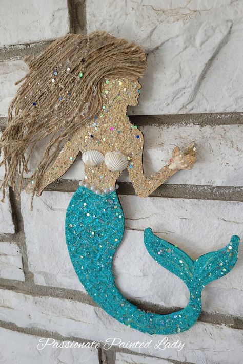 #Mermaid
#easydiy
#dollartree
#coastal 
#beachhousedecor
#seashell
#nautical 
#dollartreecraft
#glitter
#passionatepaintedlady Mermaid Props Diy, Mermaid Crafts For Adults, Diy Mermaid Decorations, Dollar Tree Nautical Diy, Mermaid Diy Crafts, Mermaid Signs Diy, Mermaid Beach Decor, Seahorse Crafts, Lantern Parade