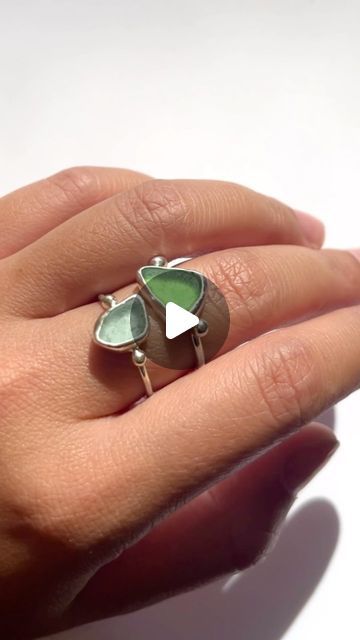 Shirley Yunjing Jewellery on Instagram: "Granulation Seaglass Ring 💚 available on my Etsy, link in bio 💚

#seaglass #seaglassring #seaglassjewelry #jewelry #jewellery #jewllerydesign #jewellerymaking #silversmith #oceanjewelry #handmadering #handmade #handmadeinbristol" Sea Glass Ring, Ocean Jewelry, Sea Glass Jewelry, Handmade Jewellery, Sea Glass, Link In Bio, Handmade Jewelry, Jewelry Making, Ring