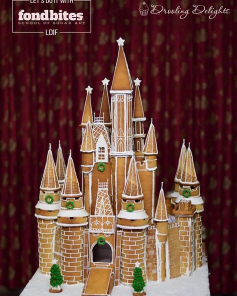 Winter Wonderland  by Swapna Nair Gingerbread Castle Ideas, Gingerbread Castle Template, Christmas Gingerbread House Ideas, Graham Cracker Gingerbread, Gingerbread Math, Graham Cracker Gingerbread House, Gingerbread Competition, Gingerbread House Competition, Gingerbread Castle