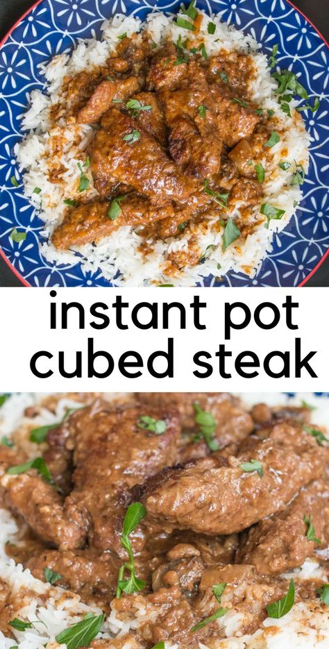 Things To Do With Cube Steak, Ninja Foodi Cubed Steak And Gravy, Ninja Foodi Cube Steak Recipes, Tenderized Round Steak Recipes Instant Pot, Venison Cubed Steak Recipes, Instant Pot Cubed Steak And Gravy, Cubed Steak Instant Pot, Cube Steak Instant Pot, Beef Minute Steak Recipes