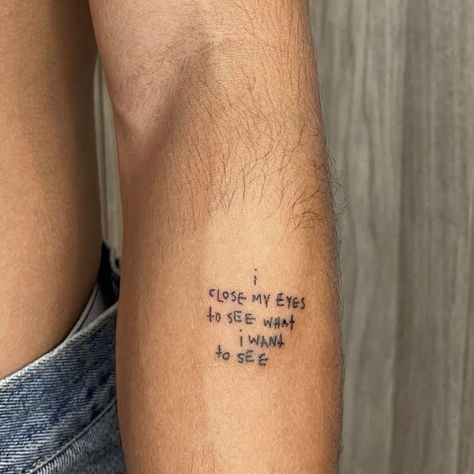 #typographictattoos, #LeoGavaggio, #delicatetattoos, #sophisticatedtattoos, #tattooartist, #tattooart, #inked, #tattooideas, #bodyart, #tattooinspiration Typographic Tattoo, Minimalist Tattoos, Spine Tattoos, Close My Eyes, Minimalist Tattoo, A Tattoo, Tattoo Artists, Body Art, Art Tattoo