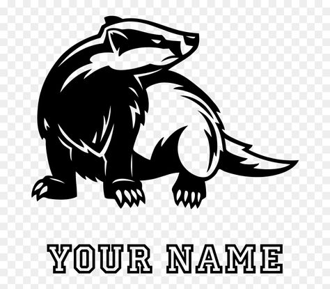 Honey Badger Drawing, Honey Badger Tattoo, Badger Tattoo, Badger Logo, Softball Logos, Badger Illustration, Badgers Logo, Aquarius Tattoo, Sports Decals