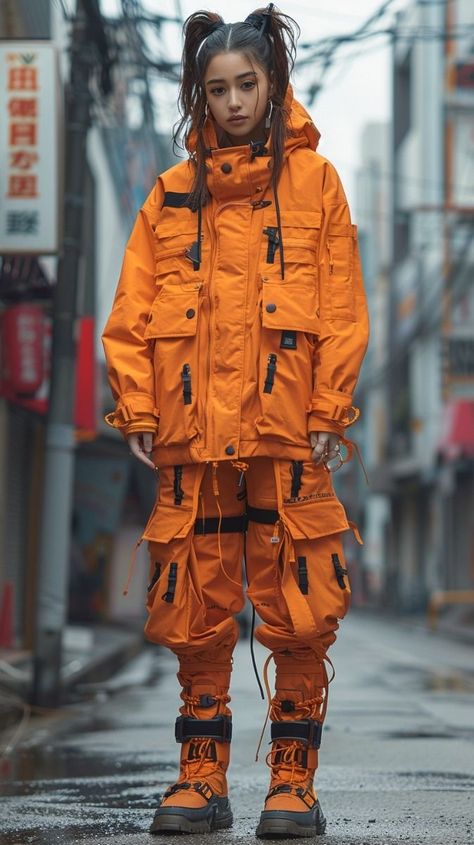 Japanese Female Fashion, Women Techwear, Cyberpunk Streetwear, Sci Fi Costume, Fashion Show Poster, Techwear Fashion, Cyberpunk Clothes, Sci Fi Fashion, Tattoed Women