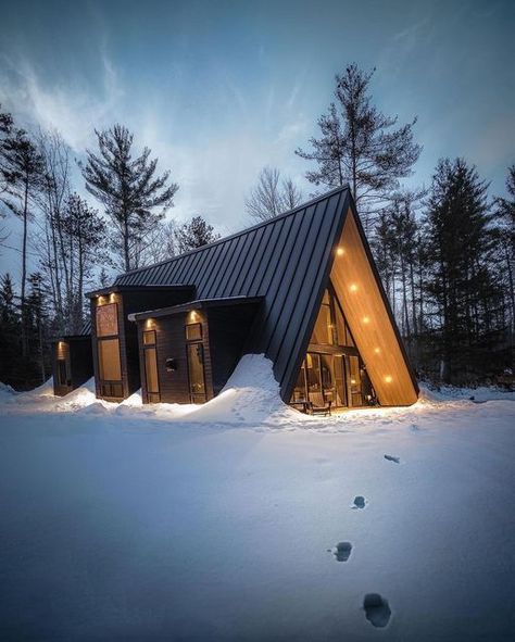 The Cabin Chronicles on Instagram: "An Exquisite Mid-Winter Escape in Maine. @maineaframe, Bethel, Maine 📷: @will_zimm_ | #thecabinchronicles #maine #aframe #cabin #cabinlife #cabintripping" Cabin Chronicles, Bethel Maine, Maine Winter, Cabin Trip, February 3, Cabin Life, The Cabin, Maine, Cabin