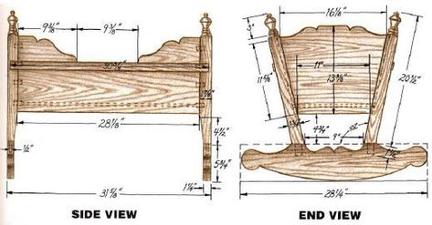 Woodworking plan for cradle. Complete woodworking plans with detail descriptions can be found on my website: www.tedswoodworkplans.com Wood Bassinet, Baby Cradle Plans, Cradle Woodworking Plans, Fall Wood Projects, Diy Woodworking Projects, Woodworking Shows, Wood Crafting Tools, Woodworking Furniture Plans, Woodworking For Kids