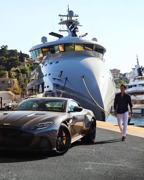 Luxury 🌍 on Instagram: “Car or Yacht?🤔 Comment your pick!👇🏼 ”Olivia O” Superyacht & Aston Martin DBS🤎 Follow @MostLuxurious for more - By @tomclaeren•…” Expensive Car Brands, Wealthy Lifestyle Luxury, Mens Luxury Lifestyle, Billionaire Luxury, Billionaire Lifestyle Luxury Living, Self Made Millionaire, Most Expensive Car, Rich Lifestyle, Luxury Lifestyle Dreams